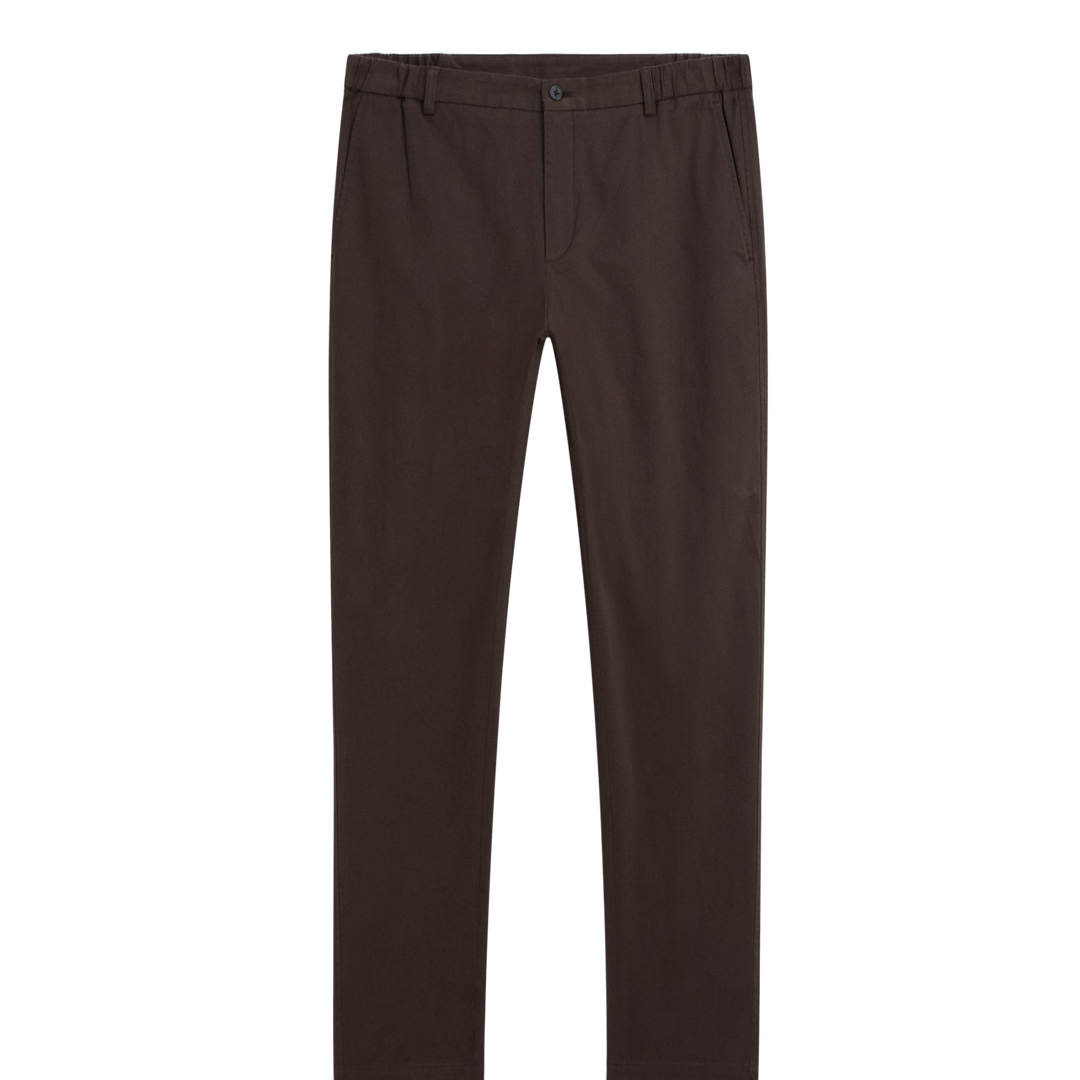 Moudda Massimo Dutti - Pantalon sergé brossé détail taille coupe fuselée - Tunisie 2