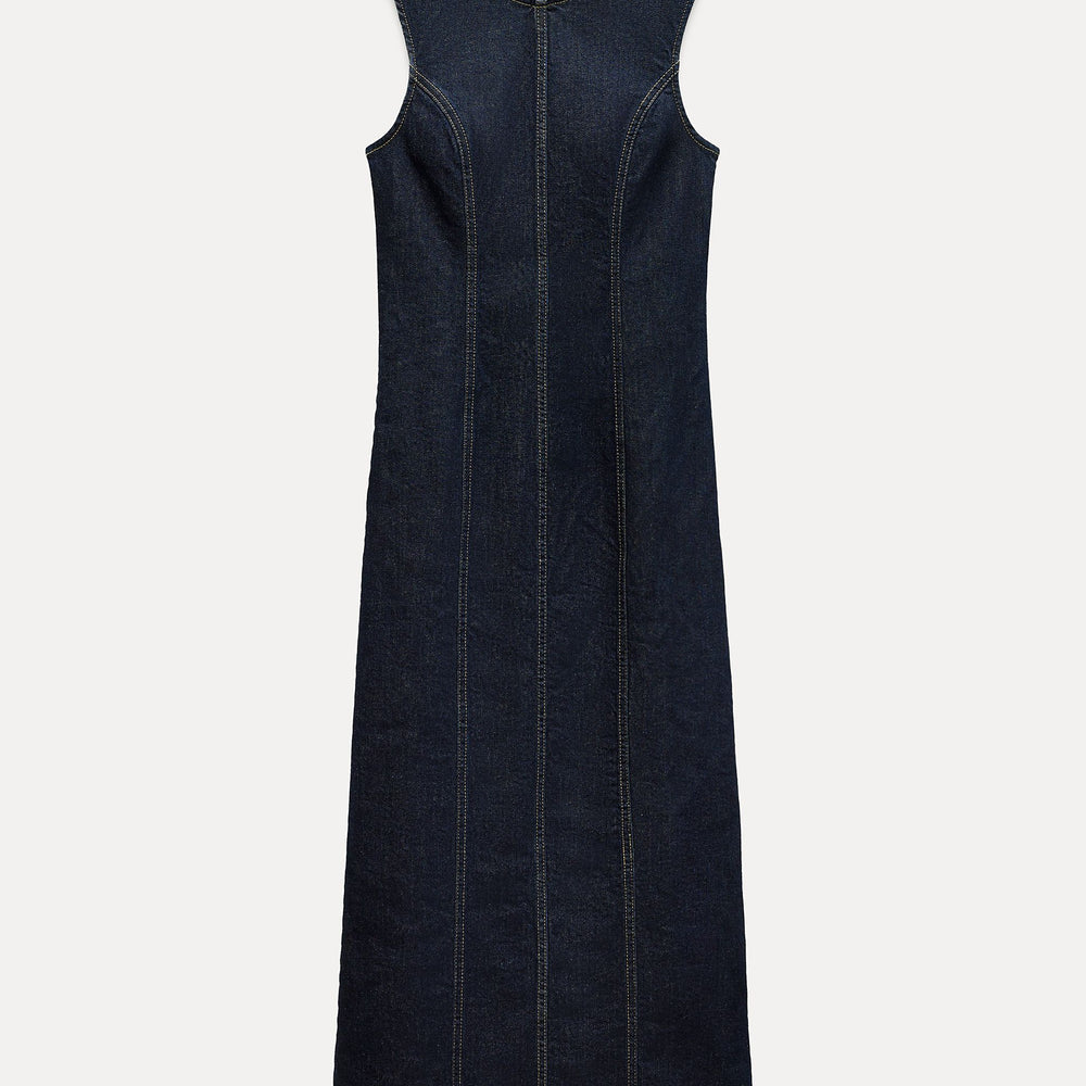 Moudda ZARA - Robe mi-longue en jean brut ajustée - Tunisie 2
