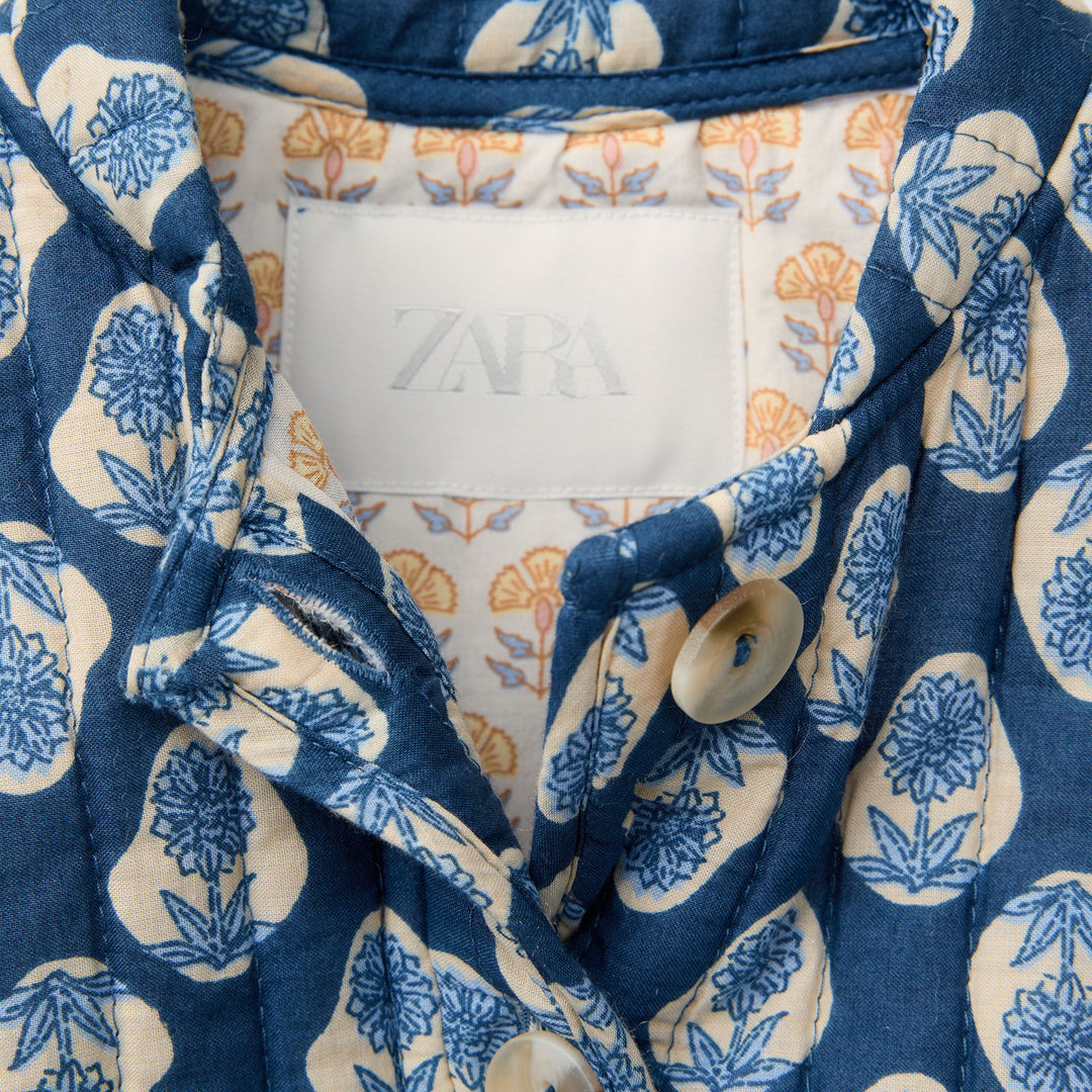 Moudda ZARA - Veste Enfant Bleue - Imprimé Fleurs (Mars) - Tunisie 3