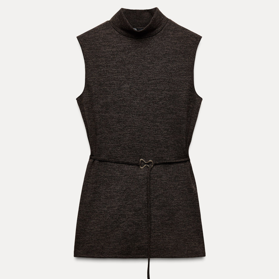 Moudda ZARA - Top - Col Perkins & Ceinture Soft Piqué - Tunisie 1
