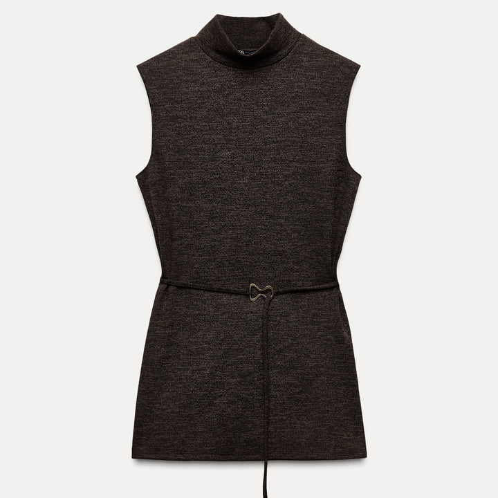Moudda ZARA - Top - Col Perkins & Ceinture Soft Piqué - Tunisie 1