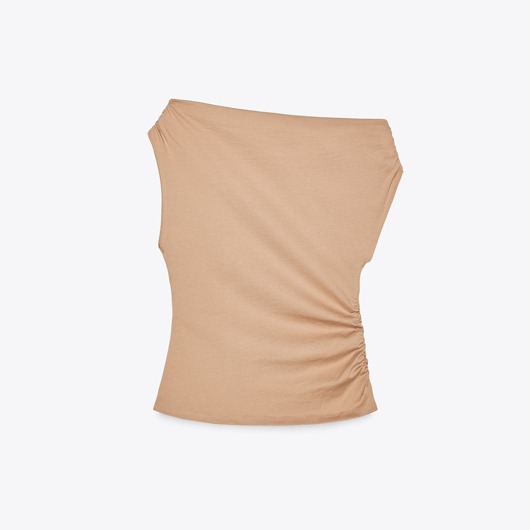 Moudda ZARA - T-Shirt Coton - Fronces Asymétriques - Tunisie 2