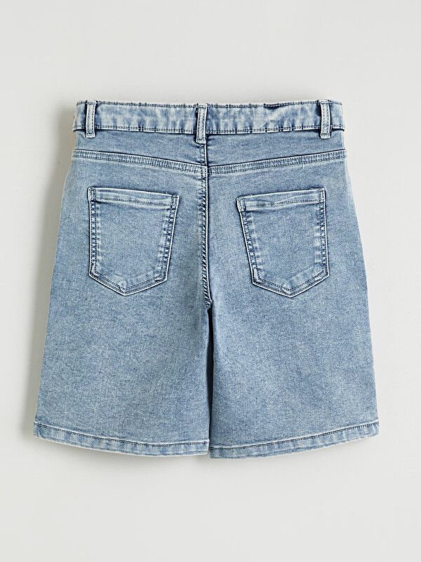 Moudda LC Waikiki - Bermuda en denim pour Garçon couleur Bleu indigo clair rodé - Tunisie 2