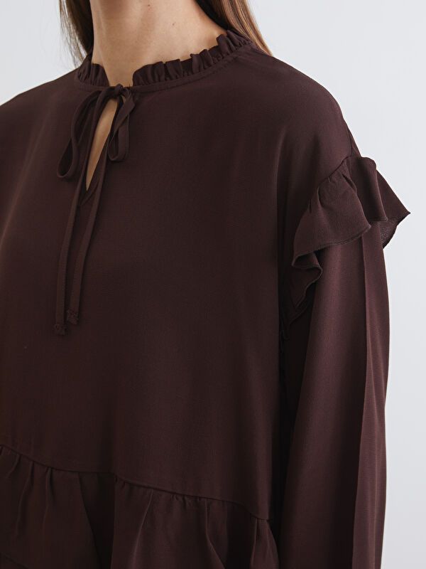 Moudda LC Waikiki - Chemisier (blouse) manches longues en tissu pour Femme - Tunisie 3
