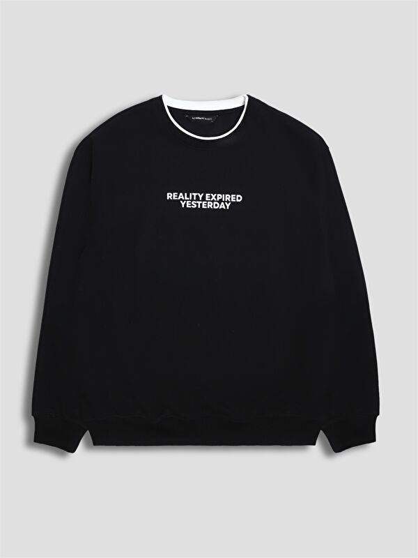 Moudda LC Waikiki - Sweatshirt imprimé basique - Tunisie 1