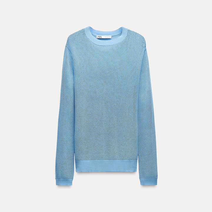 Moudda ZARA - Pull boxy rouge fermé, bleu - Tunisie 2