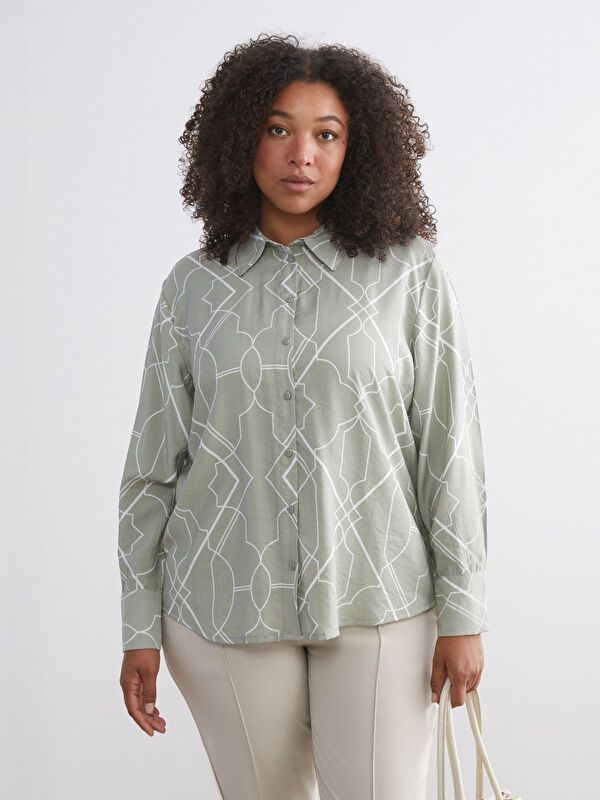 Moudda LC Waikiki - Chemise imprimée tissée cv à manches longues pour Femmes - Tunisie 2