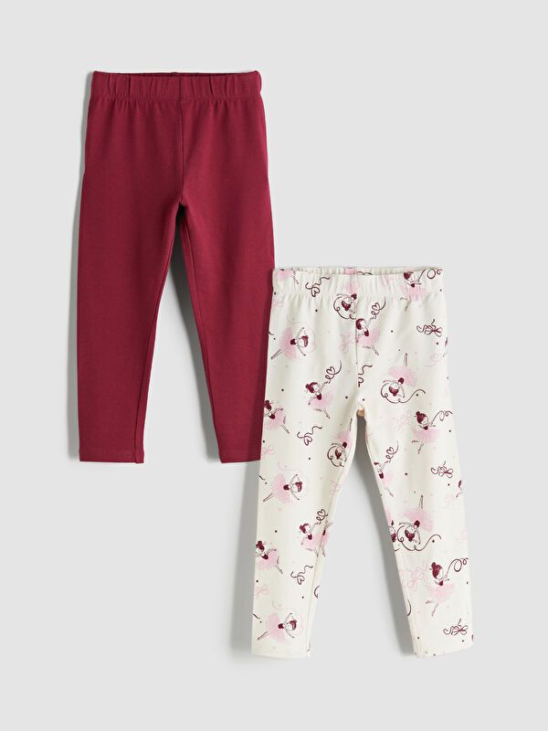 Moudda LC Waikiki - Pack jersey stretch Fille Imprimé écru - Tunisie 1