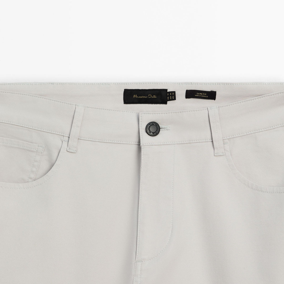 Moudda Massimo Dutti - Pantalon jean micro-structure coupe slim - Tunisie 6