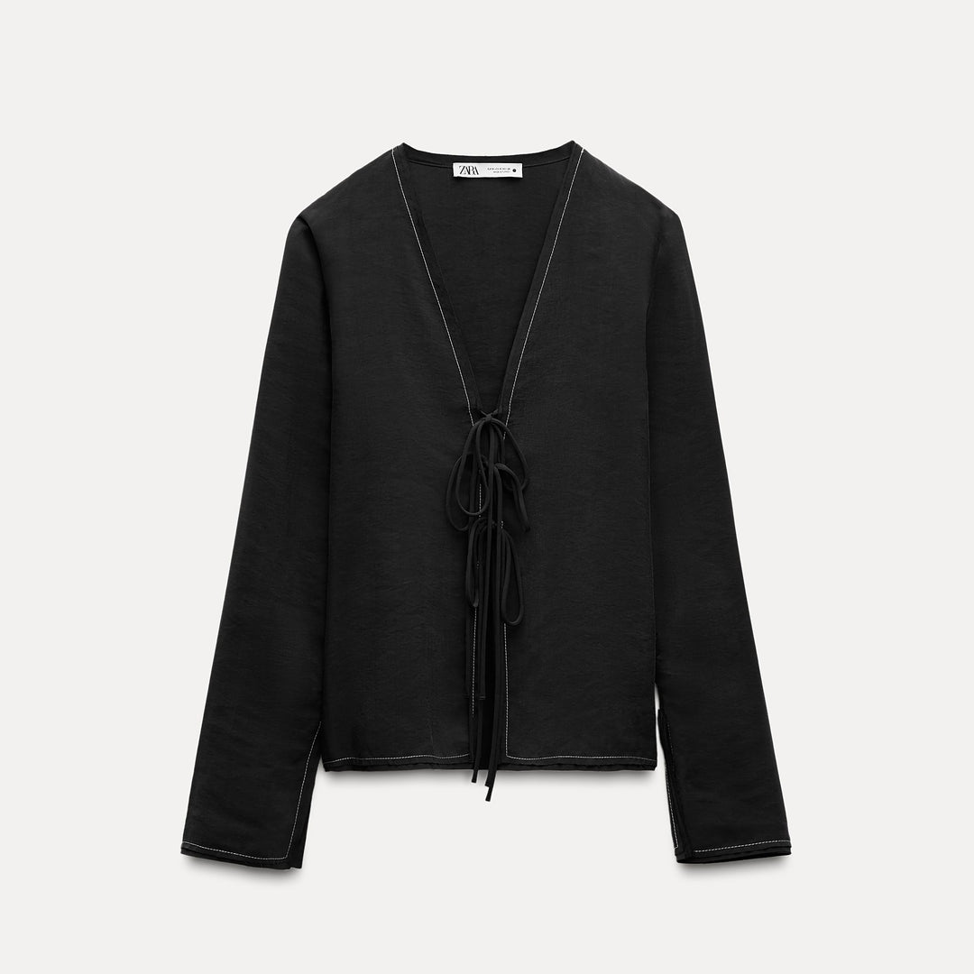 Moudda ZARA - Set blouse avec surpiqûres contraste - Tunisie 2