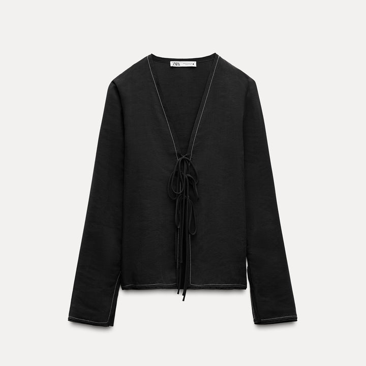 Moudda ZARA - Set blouse avec surpiqûres contraste - Tunisie 2