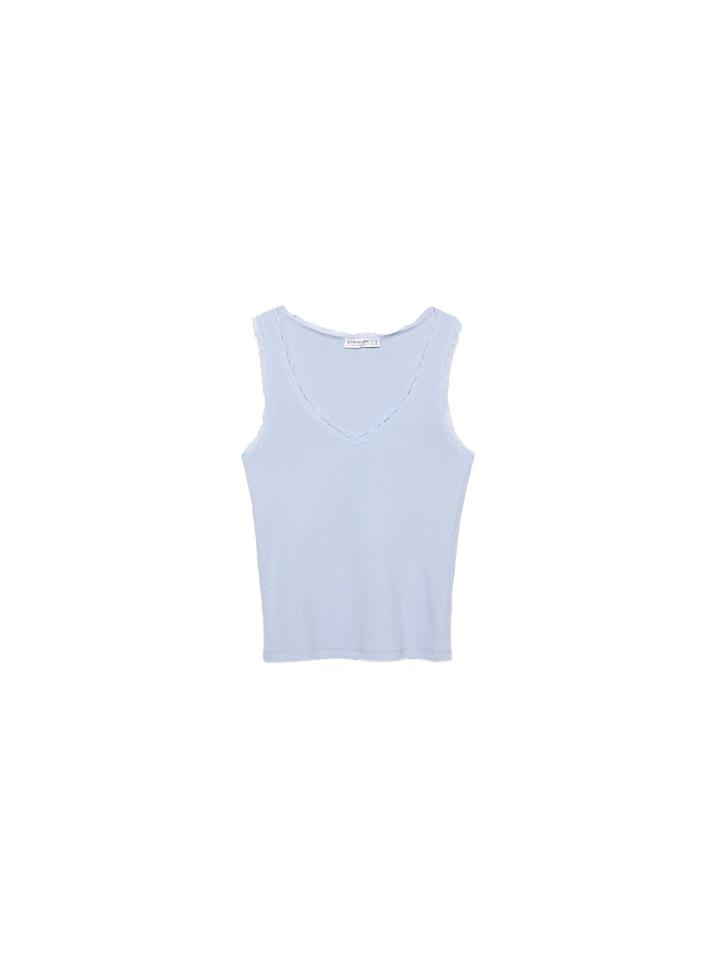 Moudda STRADIVARIUS - T-Shirt S/M Col V avec Dentelle - Tunisie 3