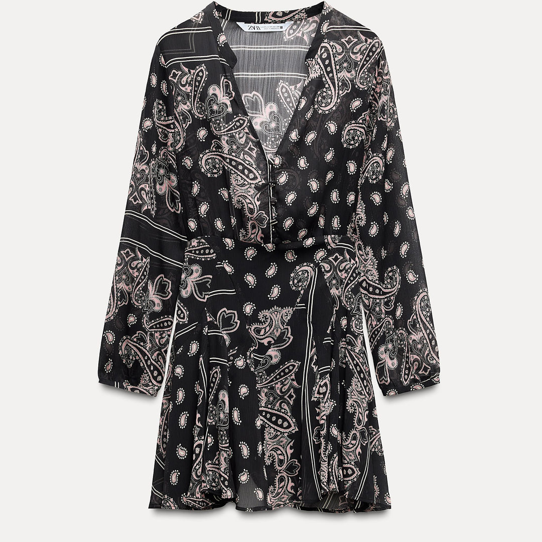 Moudda ZARA - Robe imprimée paisley jupe godets - Tunisie 1