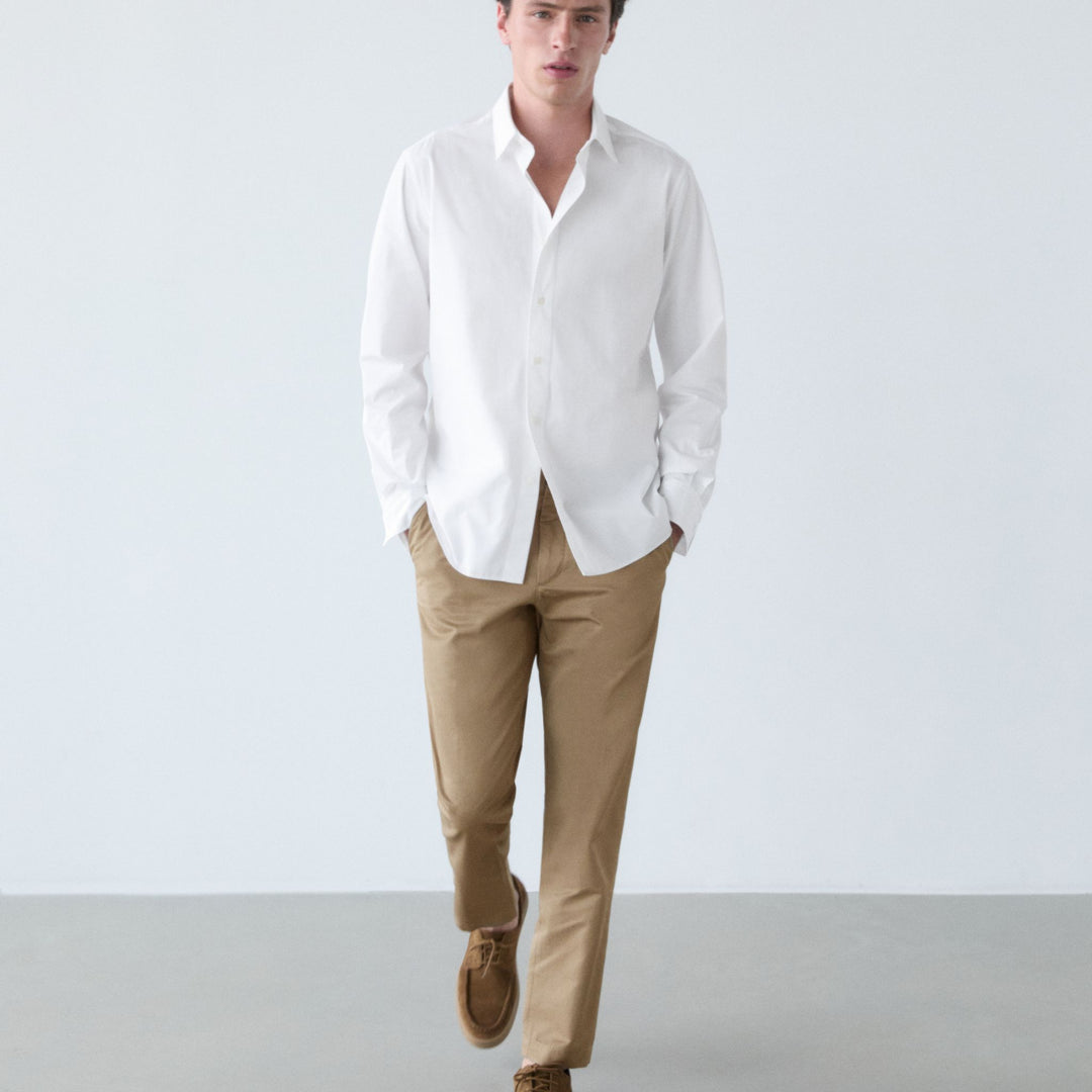 Moudda Massimo Dutti - Pantalon sergé coton/lin coupe fuselée - Tunisie 8
