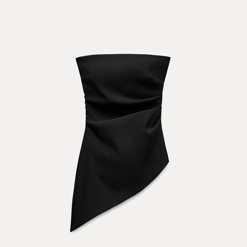 Moudda ZARA - Haut bandeau plissé asymétrique, matière extensible - Tunisie 2