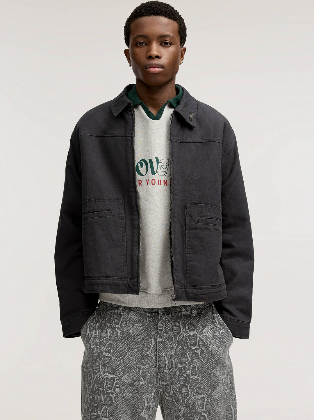 Moudda PULL & BEAR - Veste Coton - Col Chemisier & Doublure Mouton - Tunisie 2