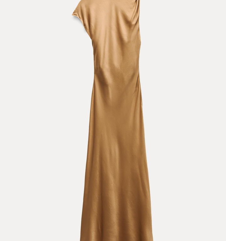 Moudda ZARA - Robe mi-longue en satin asymétrique, détails métalliques - Tunisie 3