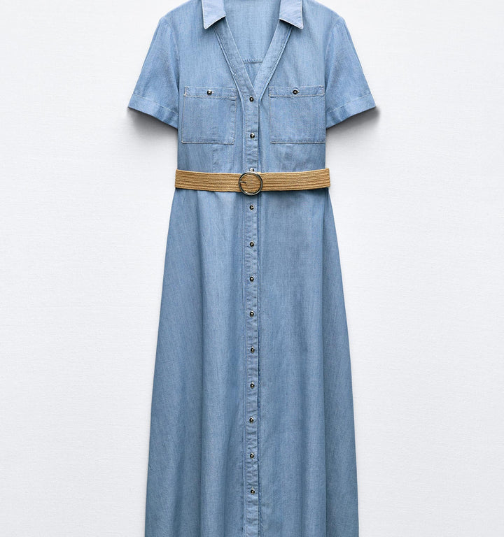 Moudda ZARA - Robe à ceinture en Jute Boucle Argentée - Tunisie 3