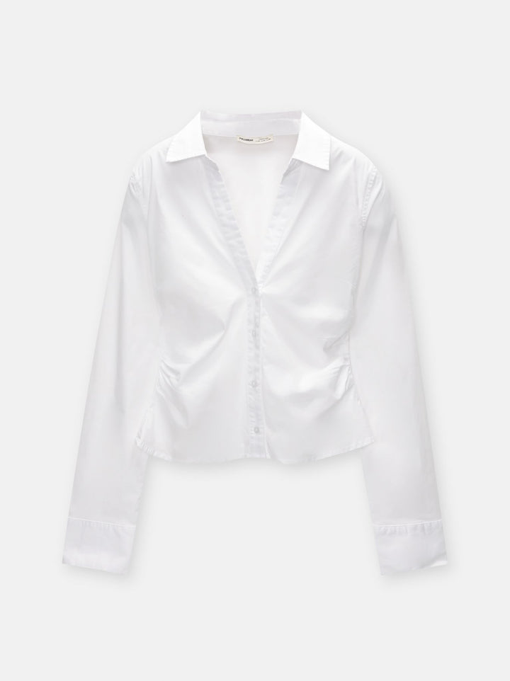 Moudda PULL & BEAR - Chemise Cintrée Fronces Popeline - Tunisie 3