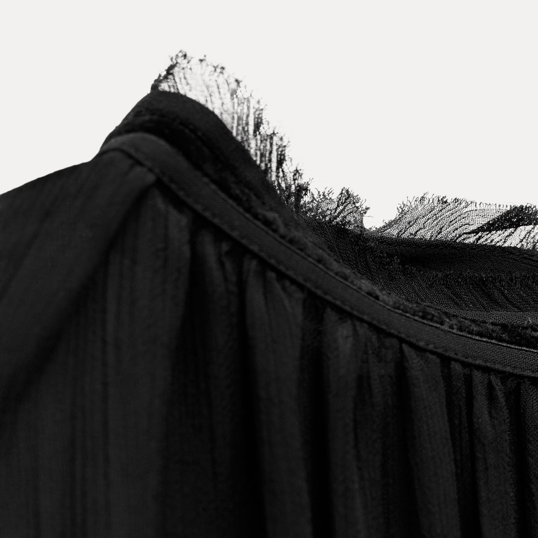 Moudda ZARA - Blouse noir et blanc multiposition combinée velours - Tunisie 3