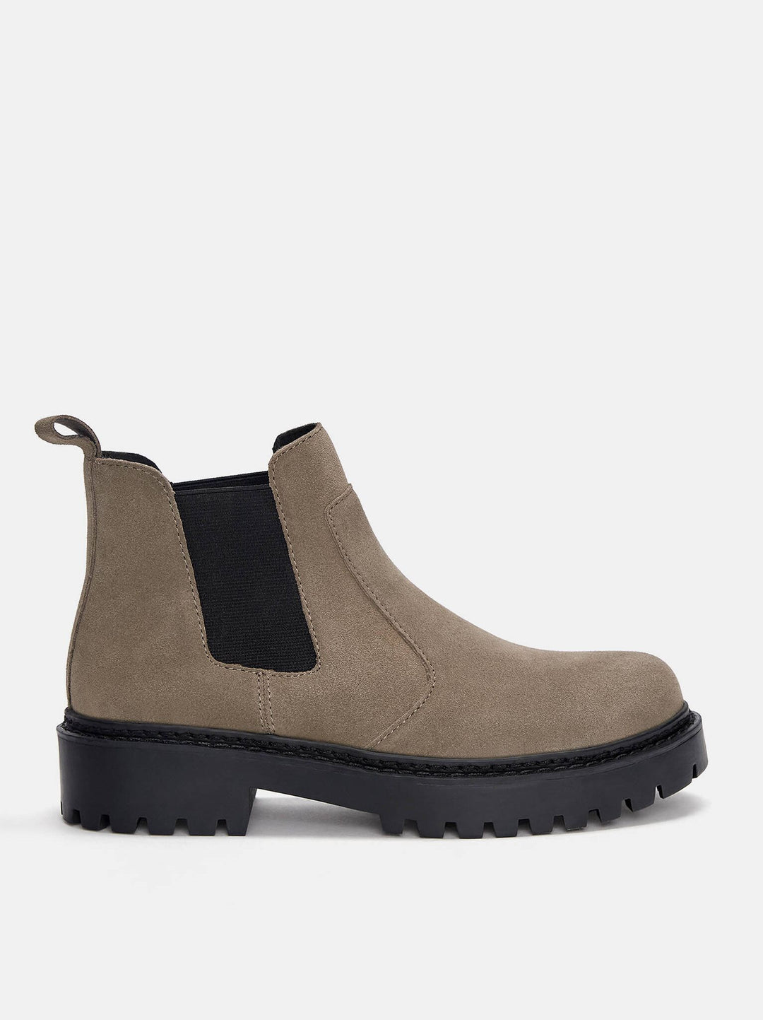 Moudda PULL & BEAR - Bottines Plates Chelsea Daim Taille 35-36 - Tunisie 1