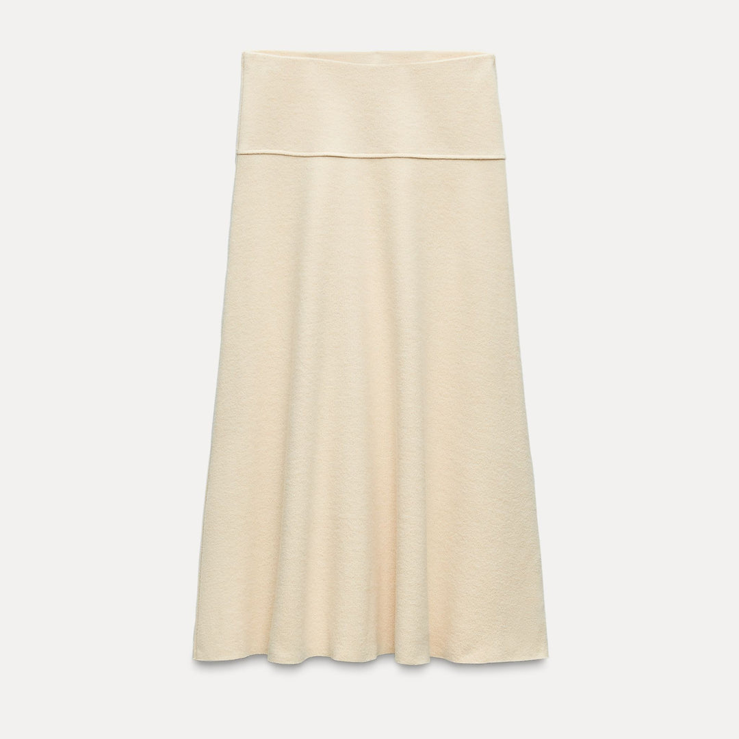 Moudda ZARA - Jupe mi-longue volume, toucher doux, couture ton sur ton - Tunisie 1