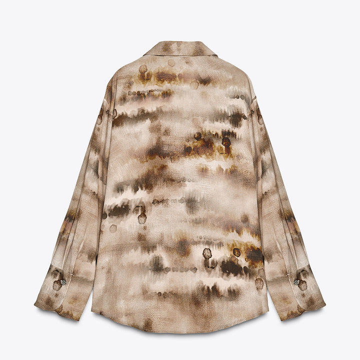 Moudda ZARA - Ensemble Chemise Crêpe - Tie Dye Marron - Tunisie 2