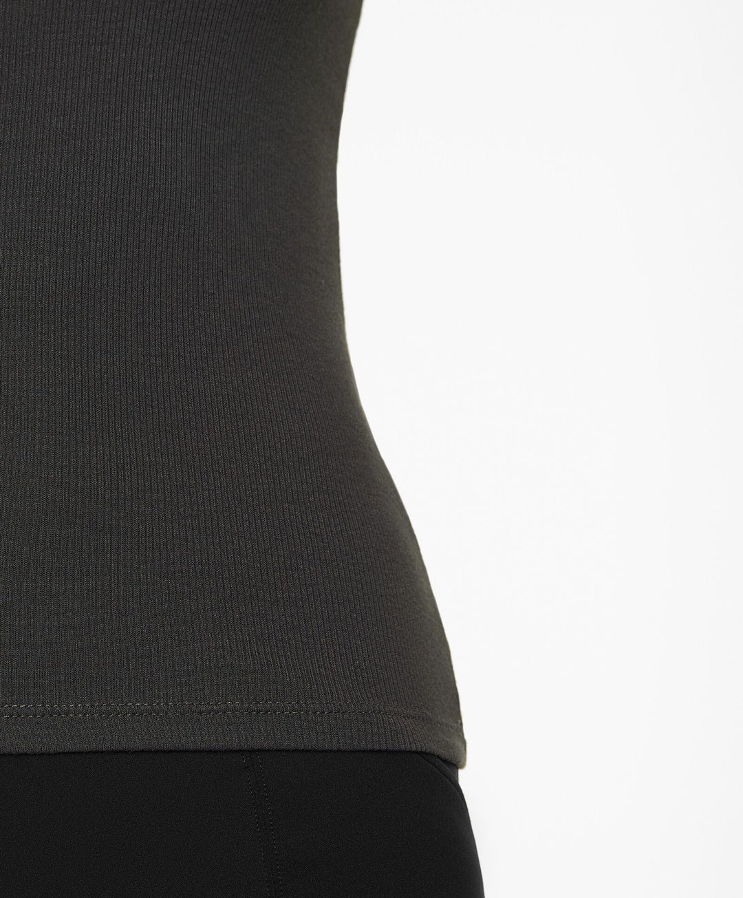 Moudda Oysho - T-Shirt Halter Modal Coton Anthracite - Tunisie 4