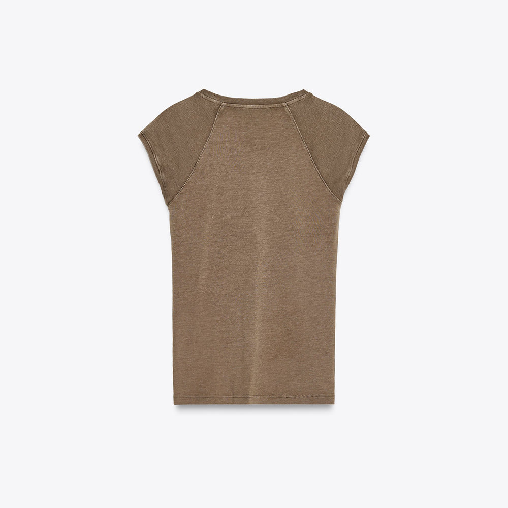 Moudda ZARA - T-Shirt Coton Lavé - Manches Raglan - Tunisie 2