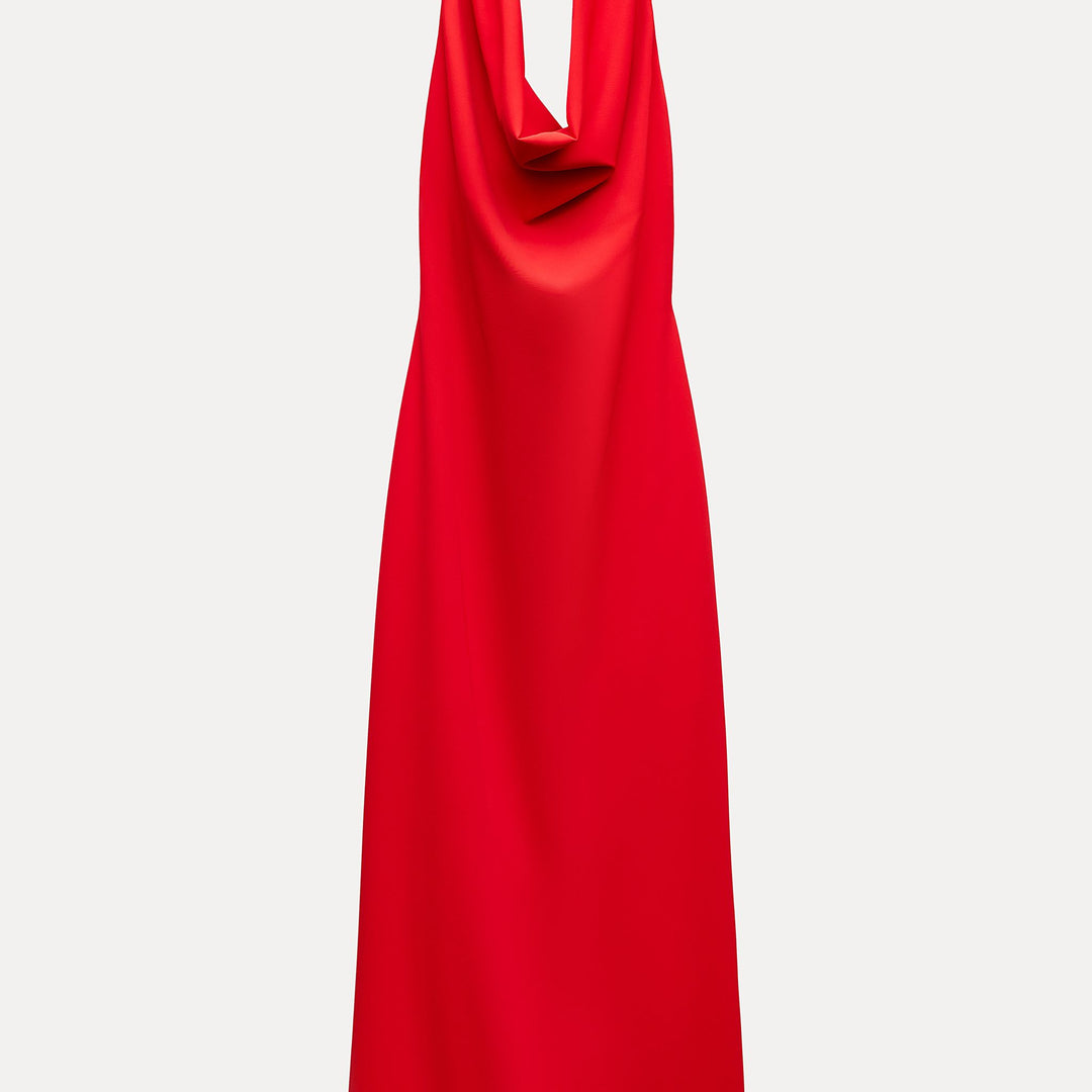 Moudda ZARA - Robe mi-longue en crêpe, col bustier - Tunisie 1