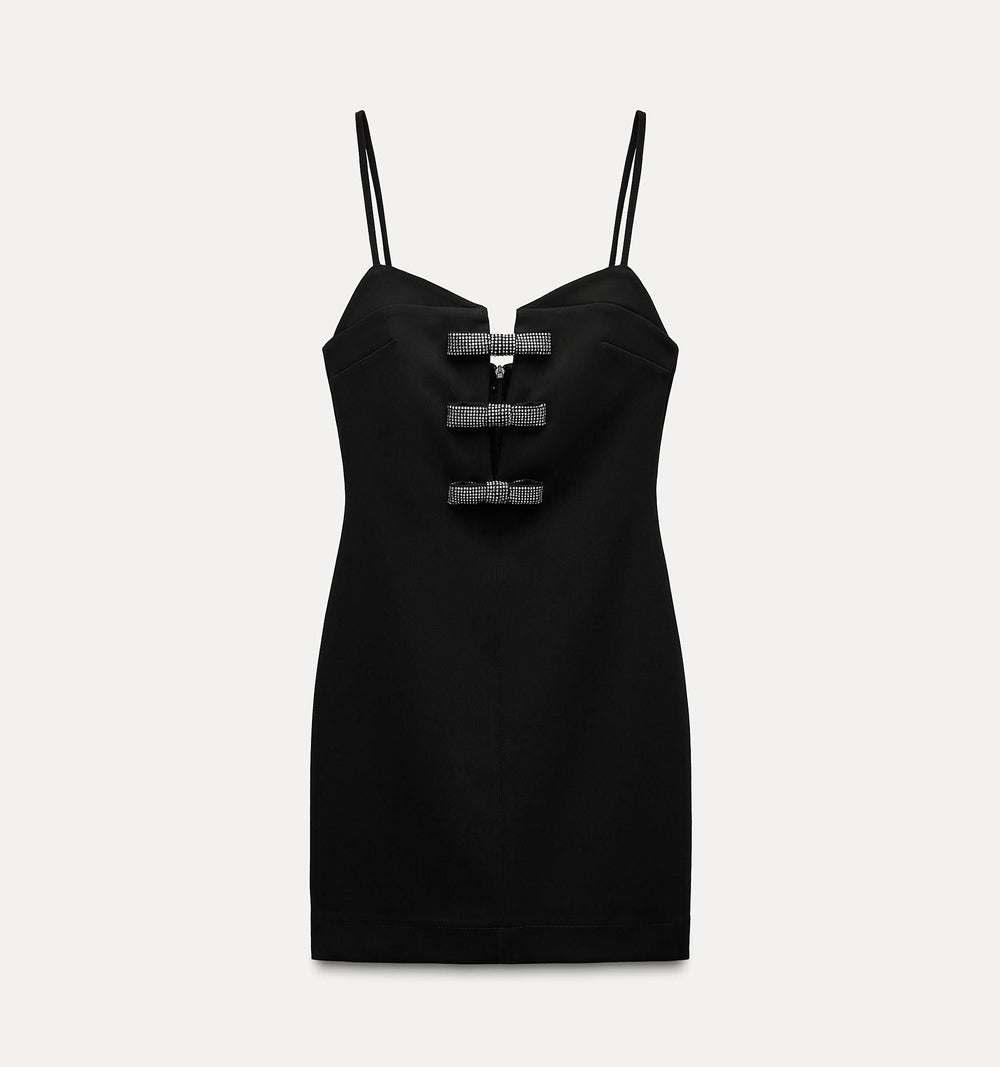 Moudda ZARA - Robe courte élastique fines bretelles strass - Tunisie 2