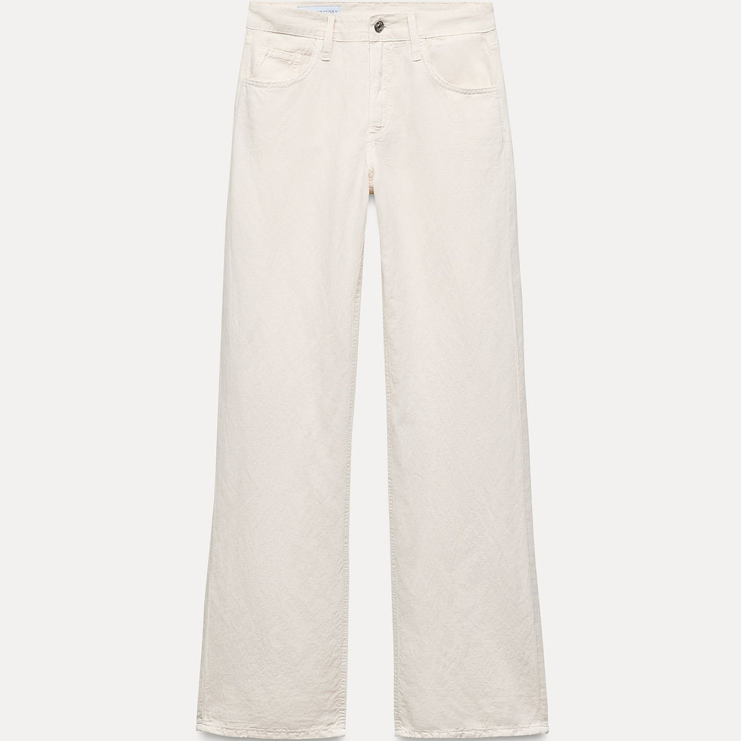 Moudda ZARA - Pantalon jambe large lin taille mi-haute - Tunisie 2