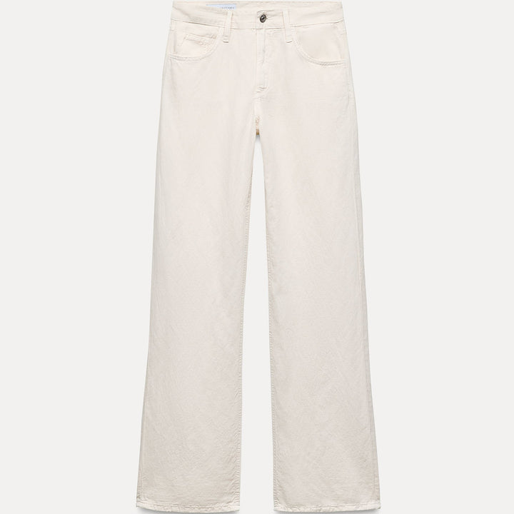 Moudda ZARA - Pantalon jambe large lin taille mi-haute - Tunisie 2