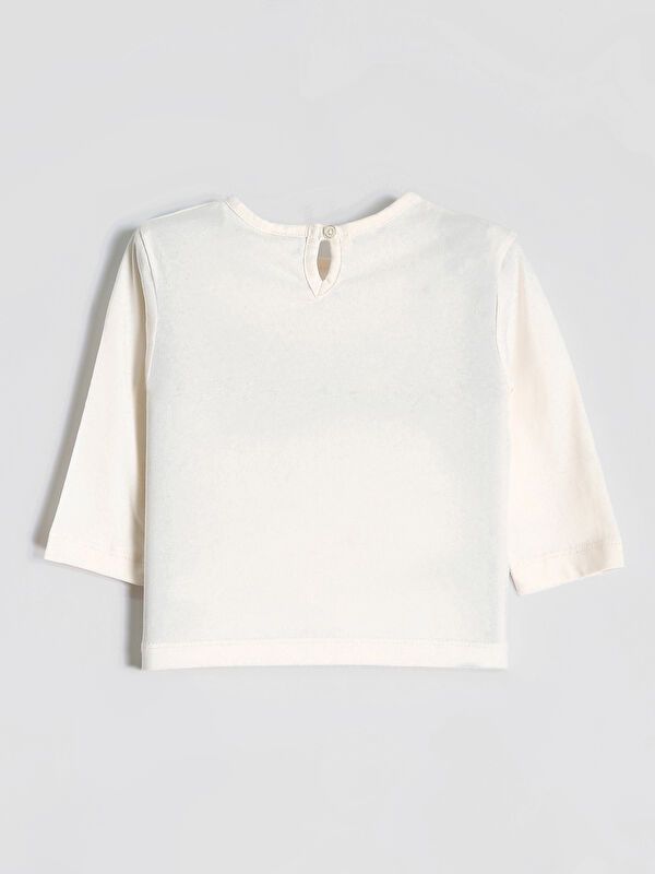 Moudda LC Waikiki - Body en jersey manches longues Fille Crème - Tunisie 2