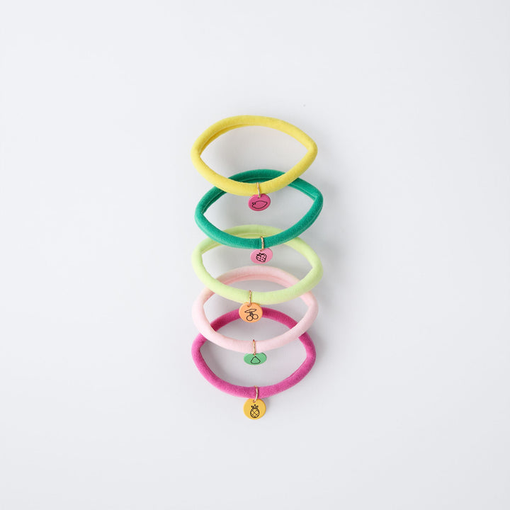 Moudda ZARA - Pack 5 Élastiques - Couleurs & Plaquettes Fruits - Tunisie 4