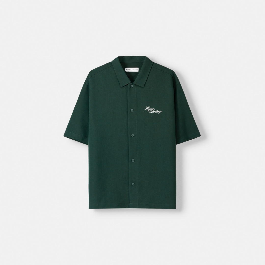 Moudda BERSHKA - Chemise boxy tailleur brodée - Tunisie 1