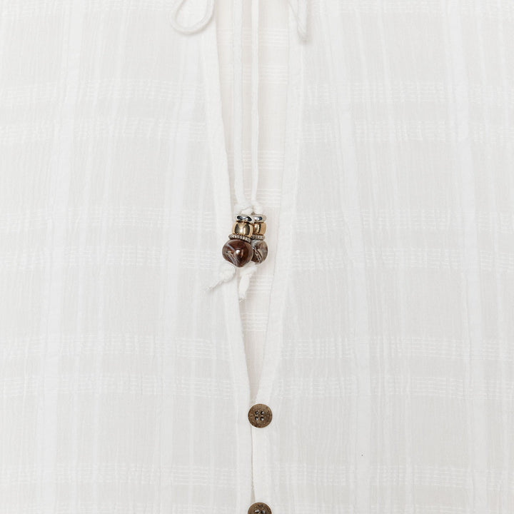 Moudda ZARA - Blouse Manches Longues - Boutons & Détails Bois - Tunisie 3