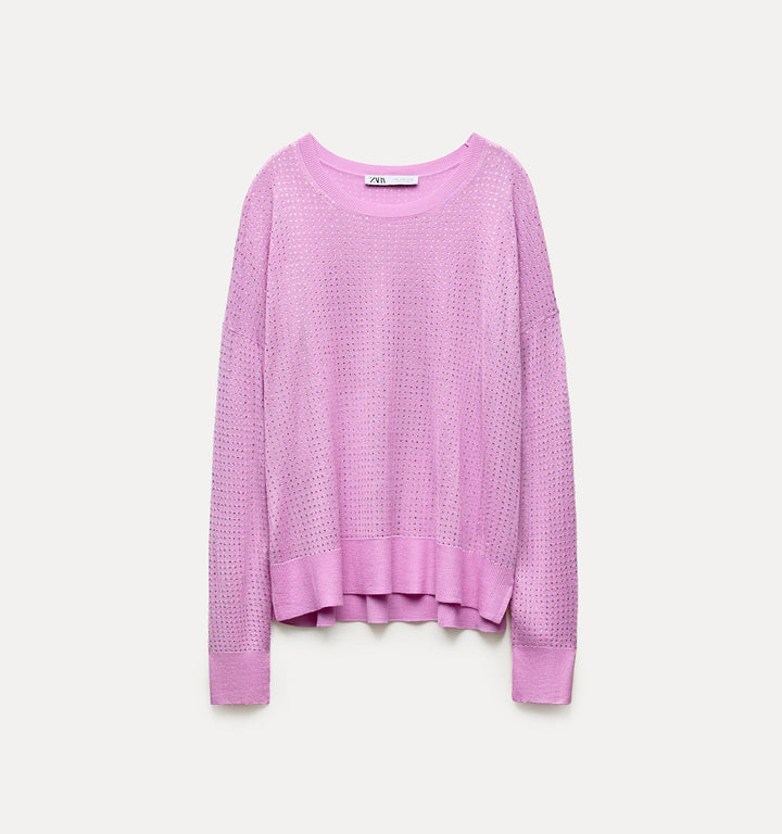 Moudda ZARA - Pull 50/50, strass - Tunisie 1