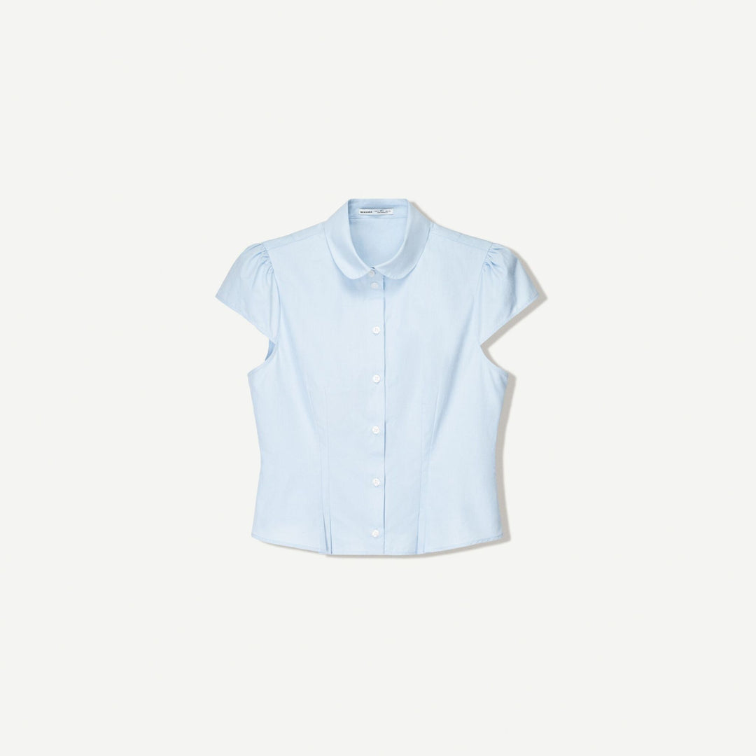 Moudda BERSHKA - Chemise Coton - Manches Courtes, Col Bobo & Boutons - Tunisie 1