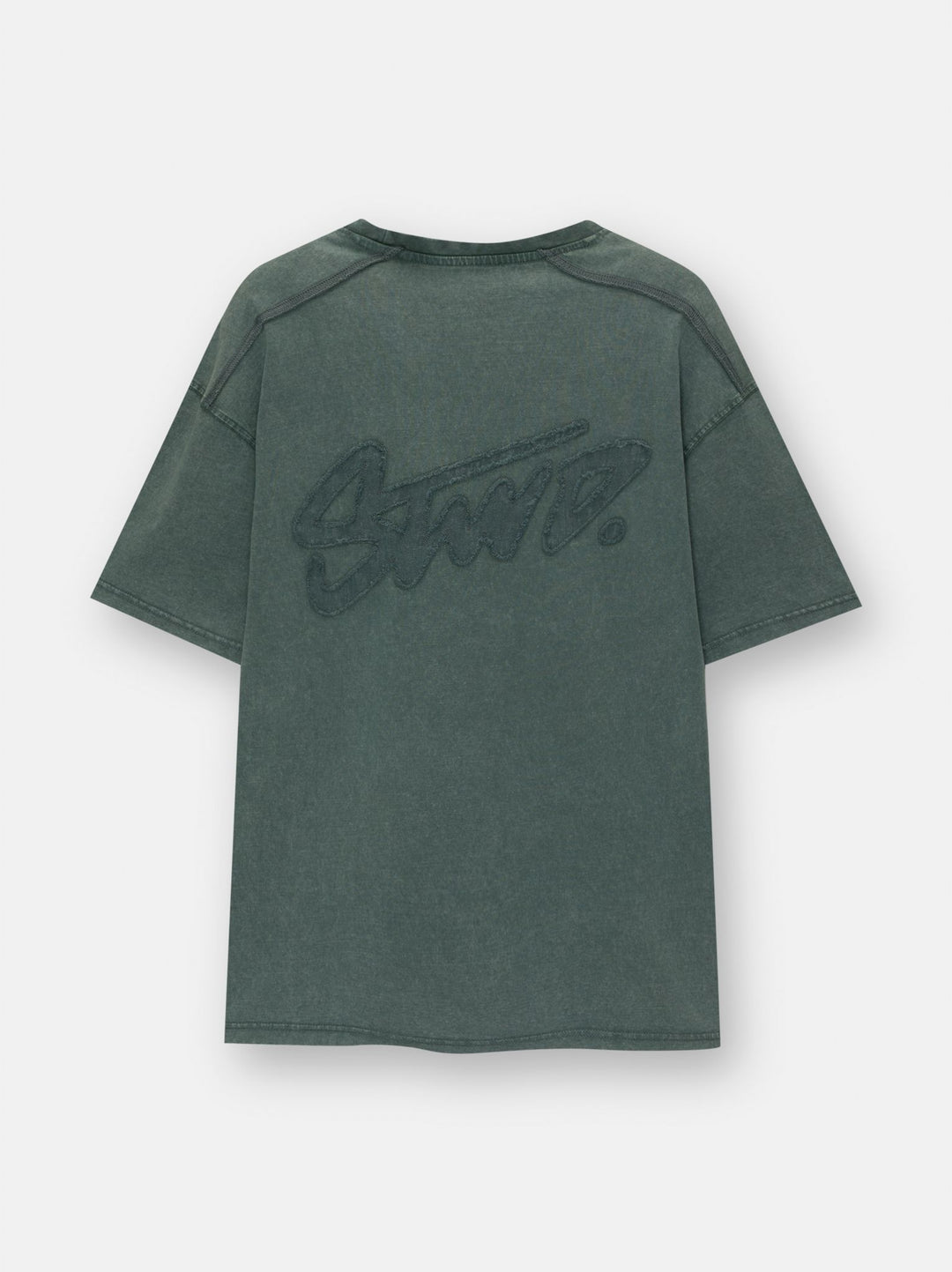 Moudda PULL & BEAR - T-Shirt Demi-Manches Lavage Acide STWD Patch - Tunisie 4
