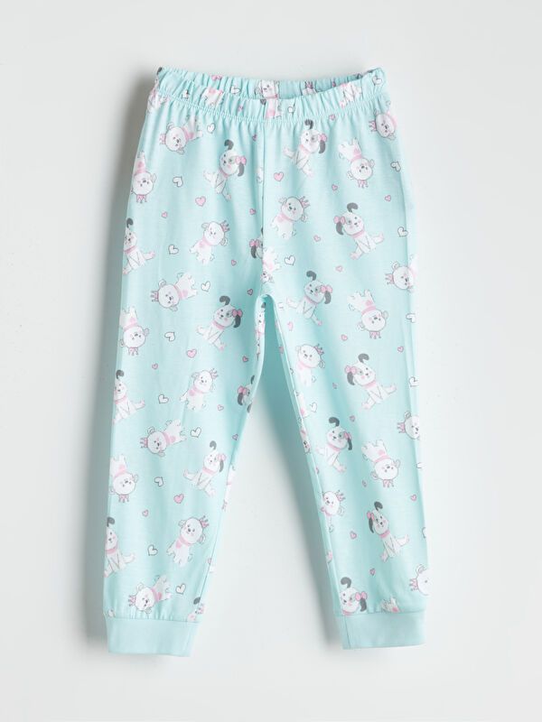 Moudda LC Waikiki - Pyjama en jersey manches longues moyen Fille Rose clair - Tunisie 3