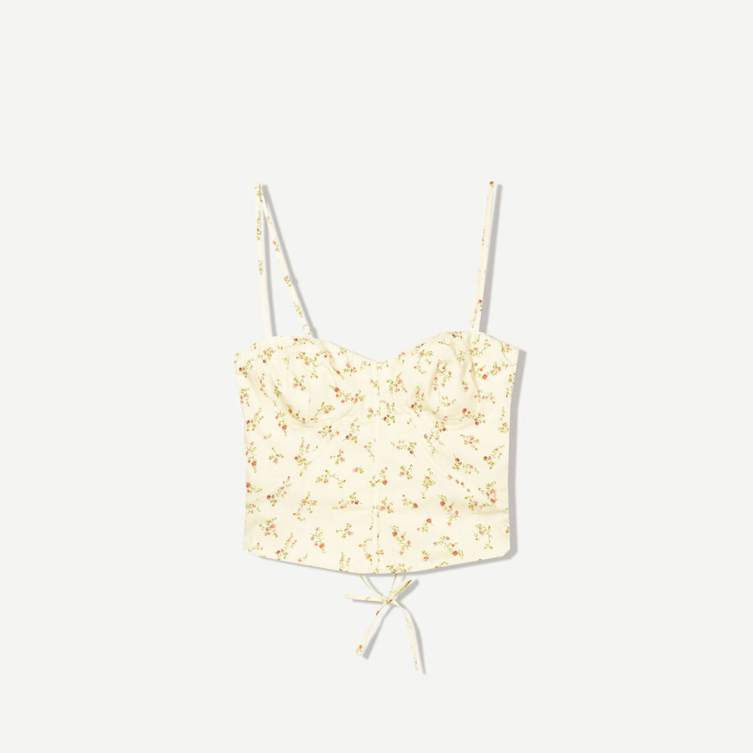 Moudda BERSHKA - Top Corset Popeline - Imprimé - Tunisie 1