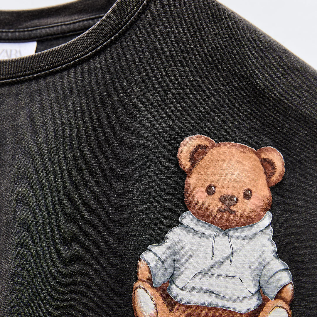 Moudda ZARA - T-shirt imprimé ours et texte - Tunisie 3
