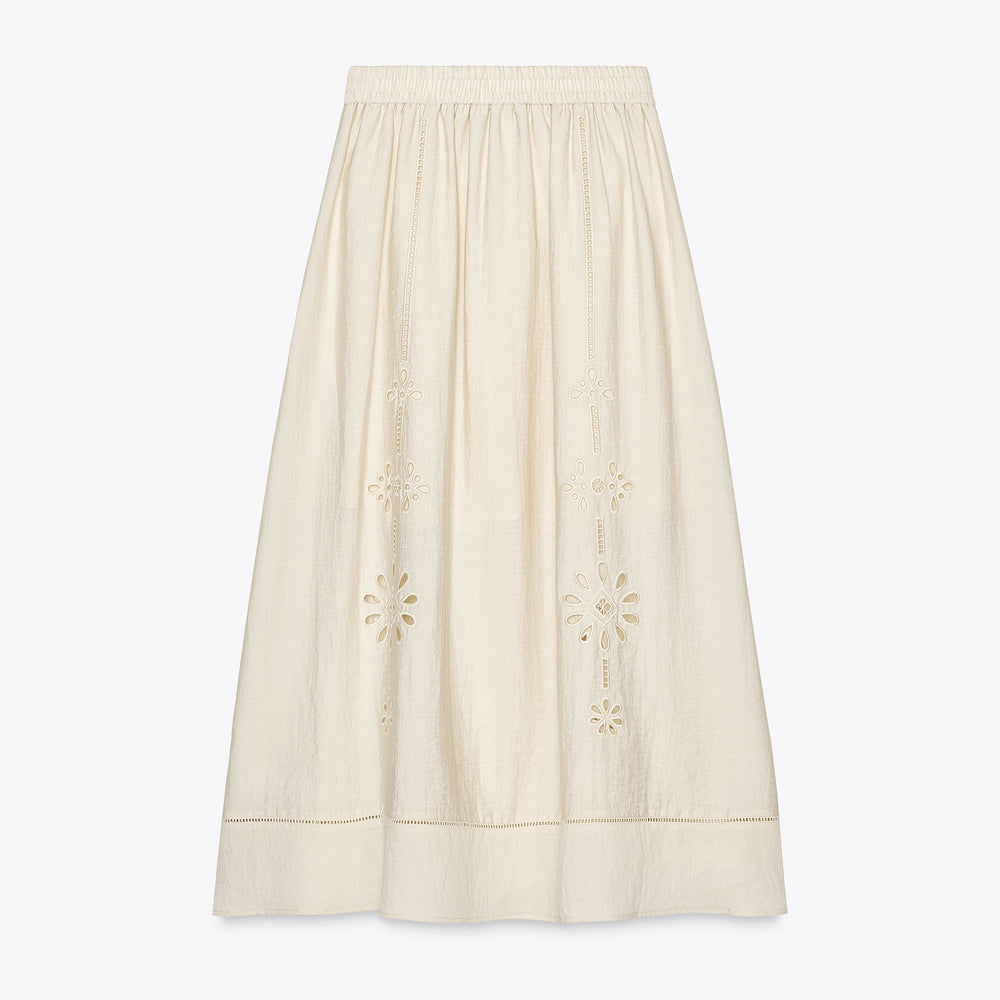 Moudda ZARA - Ensemble Jupe Midi - Broderie & Taille Élastique Dos - Tunisie 2