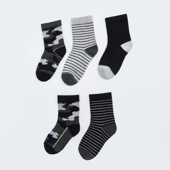 Moudda LC Waikiki - Chaussettes courtes Garçon Fil mélangé teint - Tunisie 1