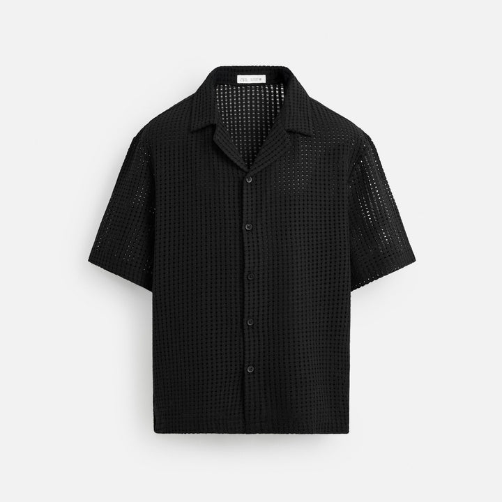 Moudda ZARA - Chemise Jacquard - Carreaux (Noir) - Tunisie 1