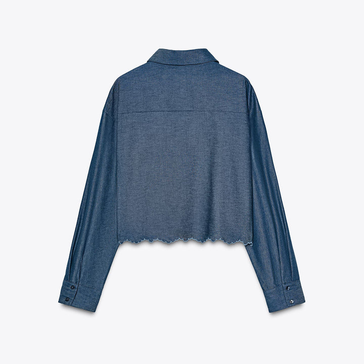 Moudda ZARA - Chemise Cropped - Broderie Suisse - Tunisie 2
