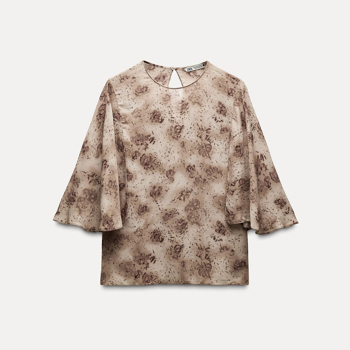 Moudda ZARA - Blouse Colette manches cape évasées - Tunisie 1