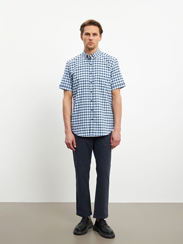Moudda LC Waikiki - Chemise à carreaux manches courtes en tissu tissé pour Homme - Tunisie 2