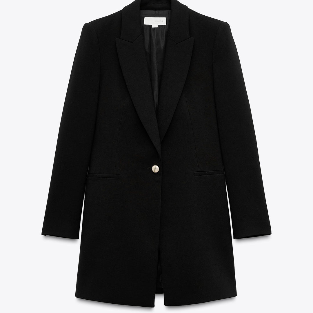 Moudda ZARA - Blazer Long - Épaule Marquée & 1 Bouton - Tunisie 1